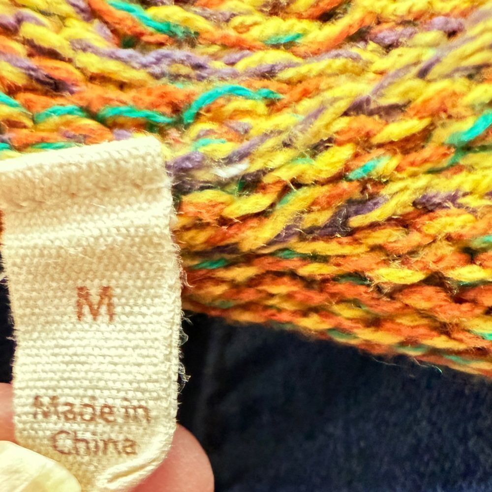 Soft Surroundings Purple, Brown & Yellow Crochet Cardigan - Picture 6 of 7